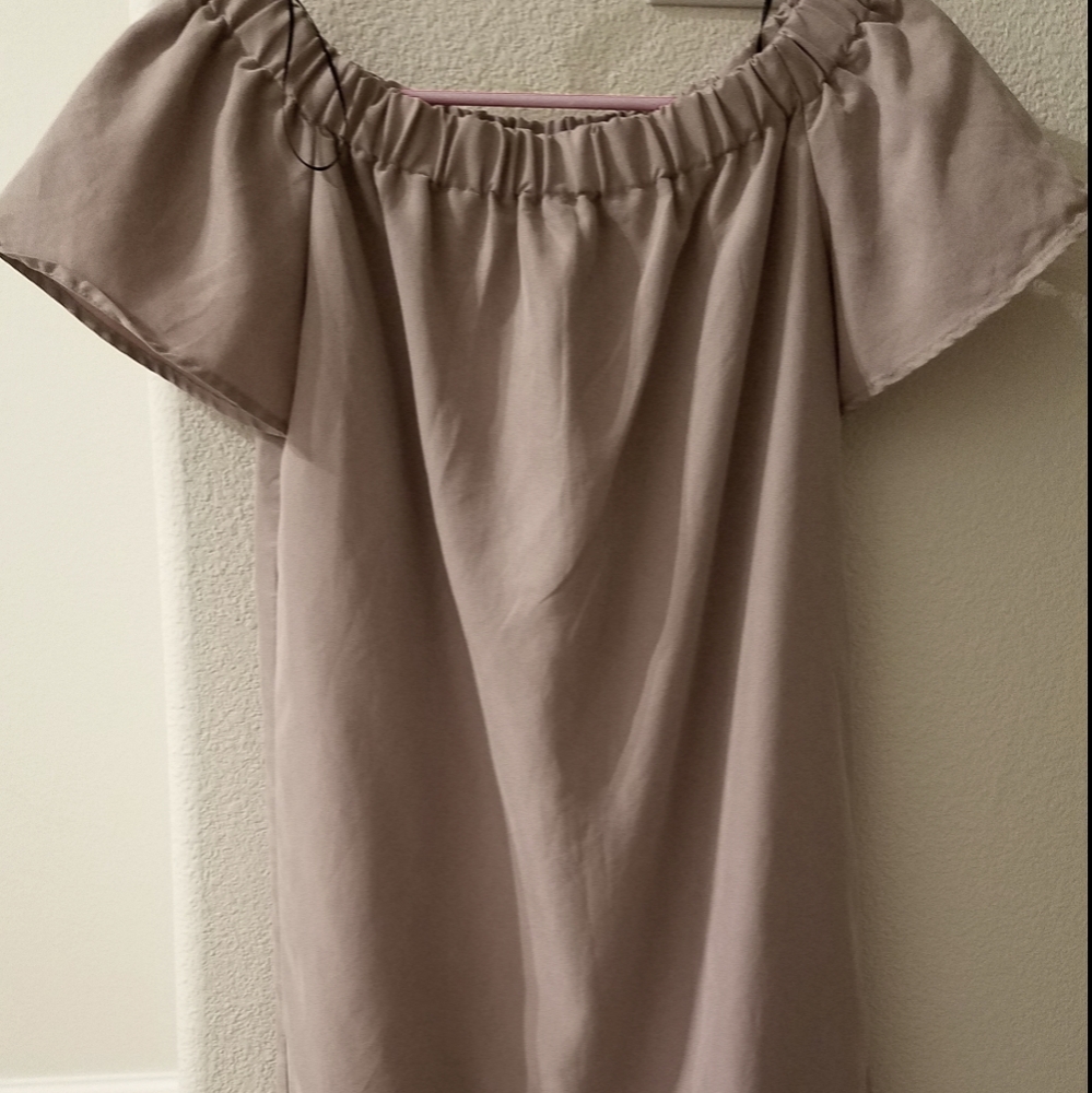 Zara Pink soft over the shoulder dress